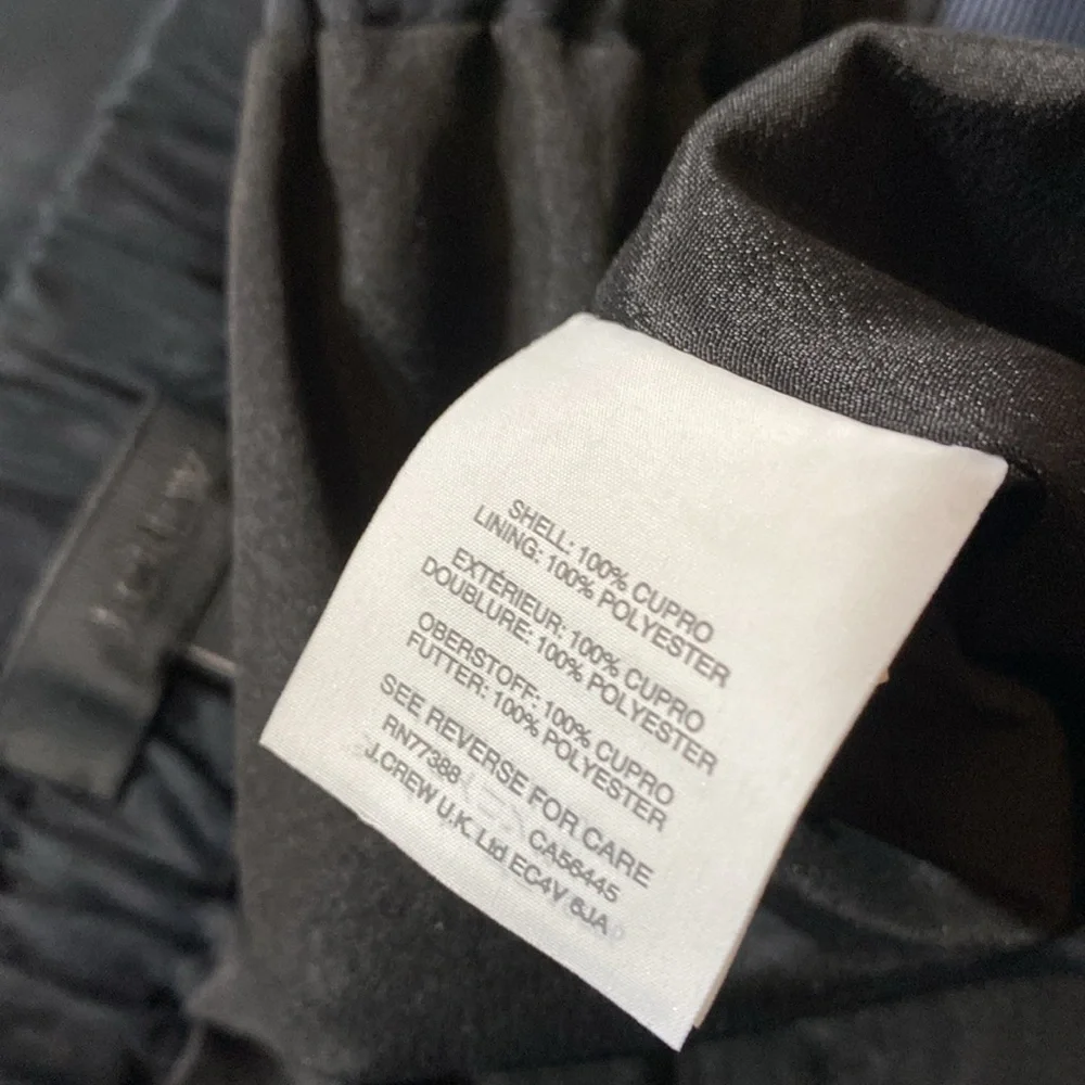 J. Crew Wrap Skirt in Japanese Cupro Black sz 2